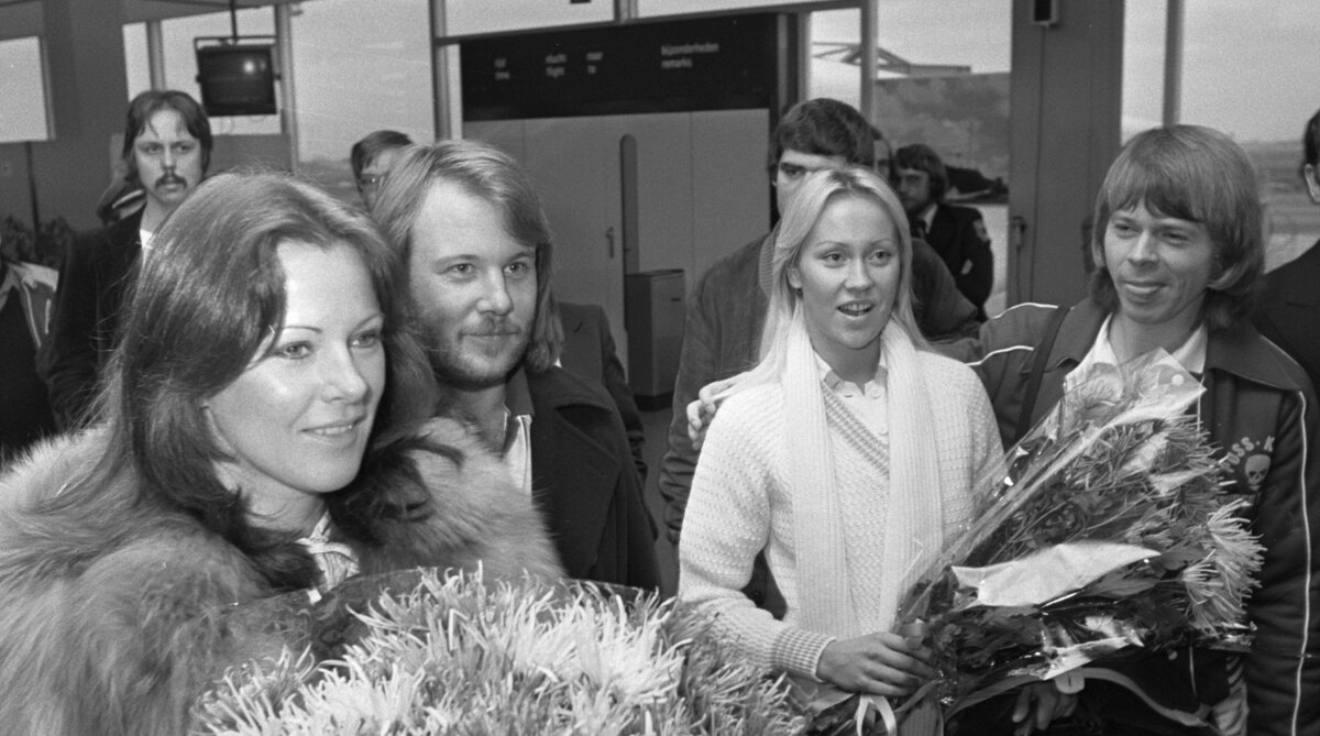 ABBA photographed in the Netherlands in 1976, the year Dancing Queen was released