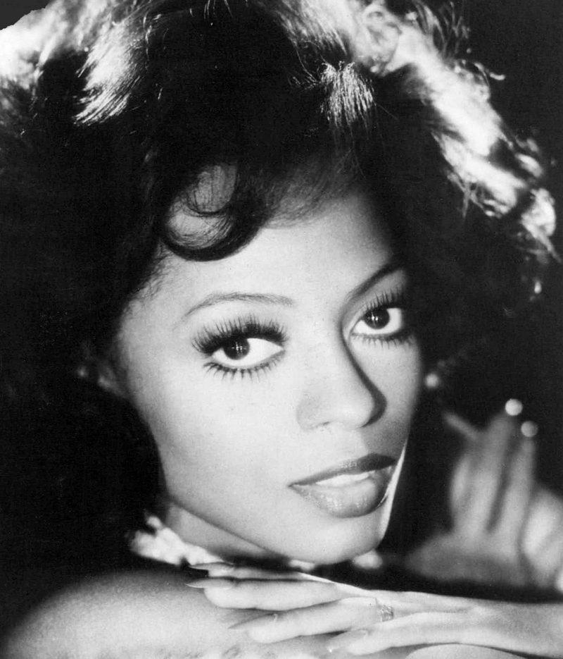 Diana Ross in a 1976 Motown publicity portrait, the singer of Ain't No Mountain High Enough