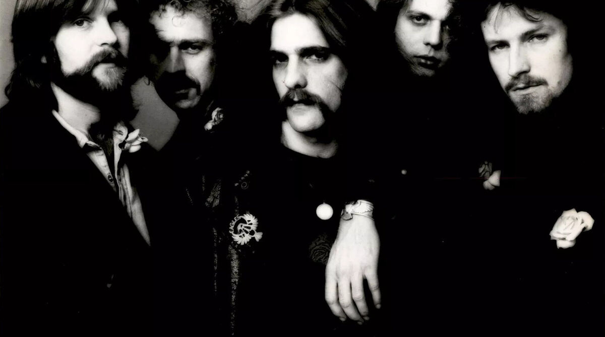 The Eagles photographed in 1975, the year before they recorded Hotel California