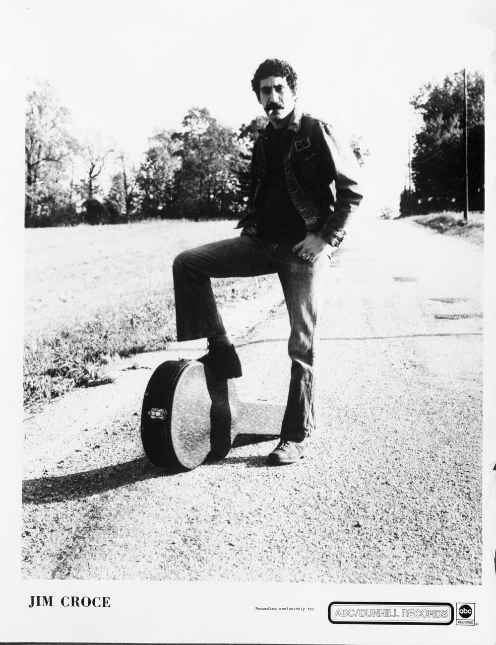 Jim Croce in a 1972 ABC-Dunhill Records publicity portrait, the same year he recorded Time in a Bottle for You Don't Mess Around with Jim