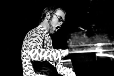 Elton John at the piano in 1972