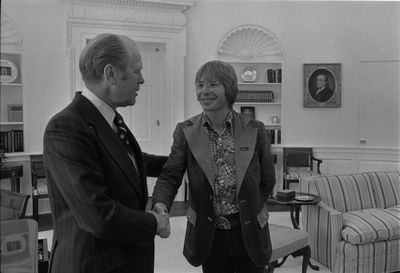 John Denver with President Ford in 1975, a related Artists post covering 11 of his songs