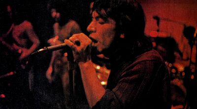 Eric Burdon fronting War in a 1971 performance, the 70s funk act with more chart entries than any other in this site's own archive